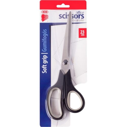 ICO Irodai Olló - 23 cm, Gumírozott Fogóval - Kék/Fekete 135180664
