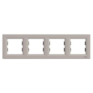 Schneider EPH5800469 ASFORA vízszintes bronz négyes keret 135180840 - Villanykapcsoló keret
