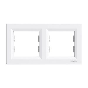 Schneider EPH5800221 ASFORA Vízszintes, fehér 2-es keret 135186676 - Villanykapcsoló keret
