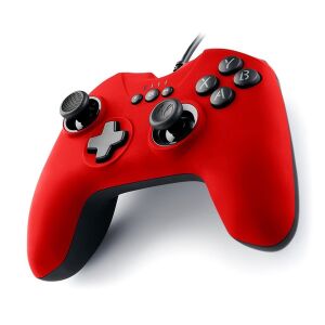 Szögletes nézet a Nacon GC-100 Piros PC Játékvezérlőről - Nacon