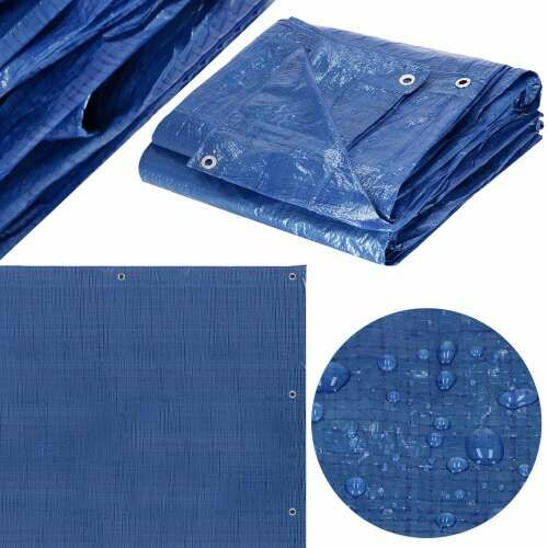 Springos Vízálló Ponyva - Polietilén - 4x4m - Kék