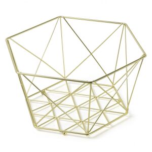 Coș pentru fructe auriu Ambition Decor, recipient de depozitare metalic de 29 cm - Ustensile de bucătărie