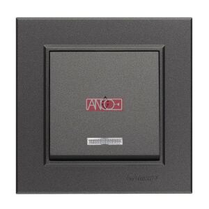 Karea Váltókapcsoló Jelzőfénnyel - Antracit, Süllyesztett