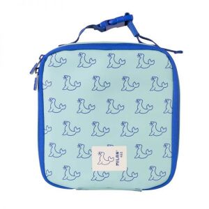 MILAN Izoterm zöld hőszigetelt uzsonnástáska fóka mintával - Uzsonnás táska