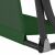 Close-up of Springos dark green swing seat corner and frame