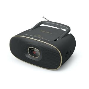 Muse MD-202 VT Vintage CD-s rádió, fekete-arany, ferde nézet - MUSE