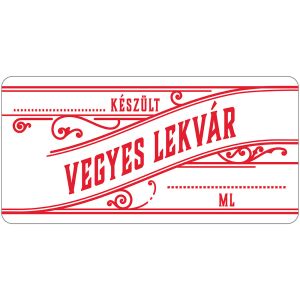 Vegyes gyümölcs lekvár öntapadós műanyag alapú cimke 6 db/csomag 135284486 - Bor & Pálinka főzés