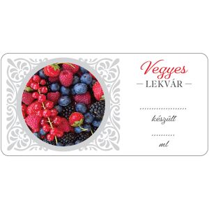 Vegyes gyümölcs lekvár öntapadós műanyag alapú cimke 6 db/csomag 135284750 - Bor & Pálinka főzés