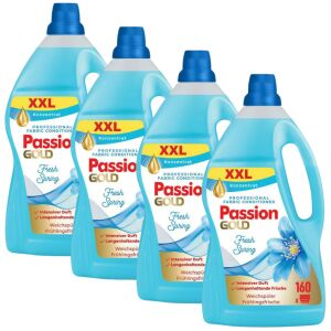 Négy flakon Passion Gold XXL Tavaszi Frissesség öblítő, egyenként 4L - Öblítő