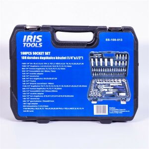 IRIS TOOLS SS-108-013 108 darabos dugókulcs készlet (1/4"&1/2") 135285882