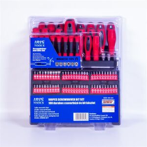 IRIS TOOLS SDB-100-025 100 darabos csavarhúzó és bit készlet 135286536 - Iris