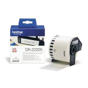 Brother DK-22205 62mmx30,48m fehér/fekete papírszalag 135287108 - Etikettnyomtató és kellék