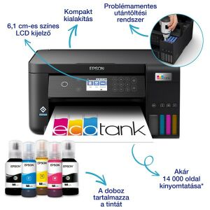Epson EcoTank L6260 színes tintasugaras multifunkciós nyomtató tintapalackokkal - Nyomtató & Szkenner