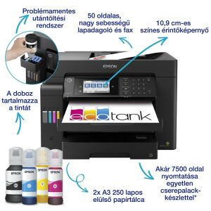 Epson EcoTank L15150 A3+ színes tintasugaras multifunkciós nyomtató tintapalackokkal és funkciókkal - Epson