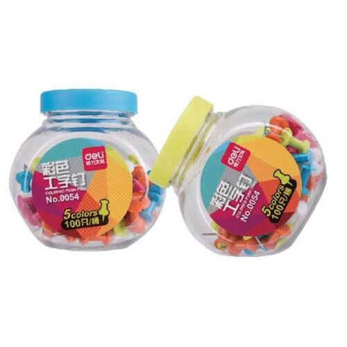 Deli Vivid 23mm színes 100db térképtű 135299054