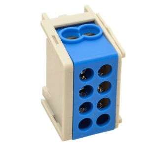 Tracon FLE-35/25K sínre szerelhető/ kék/ 1×35+1×25mm2/1×35+1×25mm2/ 400VAC/ 125A főáramköri leágazó kapocs 135301813 - Sorkapocs