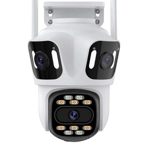 8MP Vezeték Nélküli Biztonsági Kamera 3 Lencsével, iCSee Alkalmazáshoz