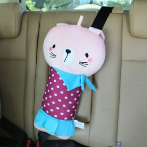 Vankúš na bezpečnostný pás, Giftdesign, 50x24 cm, vyrobený z mikrovlákna a PP bavlny, vzor zajačika 135911395 - Vankúše na pásy, pracky, spony na pásy