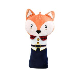 Kindergurtkissen, Fuchs mit Fliege-Muster, Geschenkdesign, 50x25 cm, Mikrofaser + PP-Baumwolle