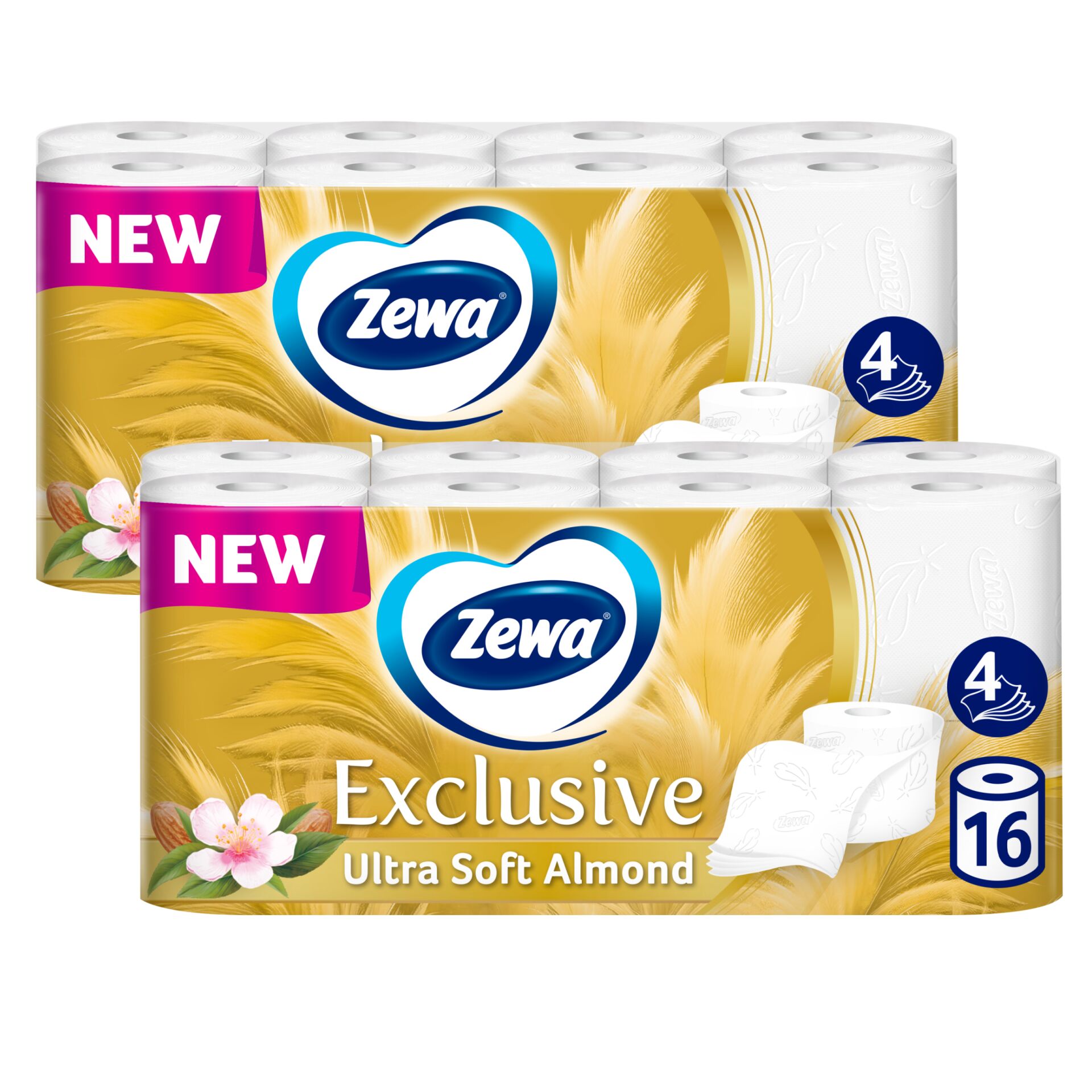 E-shop Zewa Exclusive Ultra Soft Almond 4-vrstvový toaletný papier 2x16 roliek