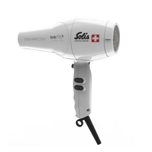 Solis professzionális hajszárító, Swiss Perfection fali tartó, ionizációs technológia, 2 teljesítményszint, 3 hőmérsékleti szint, hideg levegő funkció, forgó kábel, ergonomikus fogantyú, 1800