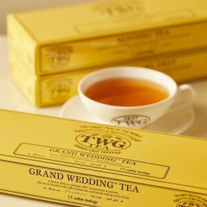 Prémium fekete tea 15 filter TWG Tea, Grand Wedding Tea, egzotikus gyümölcsök és virágok jegyeivel, kézzel készített, gazdag és aromás ízű, pihentető és antioxidáns hatású, 37,5 g 136077965 - Fekete tea