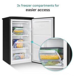 Bomann GS7256N fekete fagyasztószekrény 3 fagyasztórekesszel - Fagyasztóláda és Fagyasztószekrény