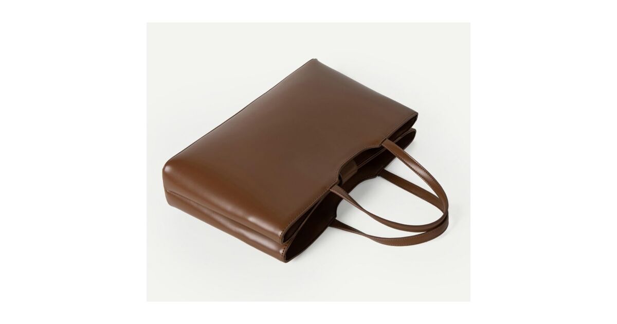 Torebka damska Dollcini ze skóry PU - Koreański minimalistyczny styl Duża elegancka torba typu tote do codziennego użytku i do pracy, brązowa 135282320