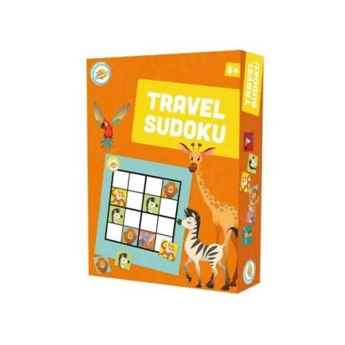 Szögletes nézet a Toy Universe Utazó Sudoku játék dobozáról