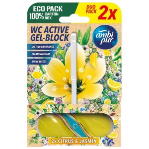 Ambi Pur Lemon &amp; Jasmin aktív WC illatosító 2x45g (5db/karton) 135365375 - WC illatosító