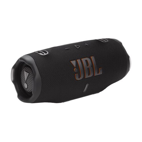 JBL Charge 6 crni prijenosni Bluetooth zvučnik, kosi pogled