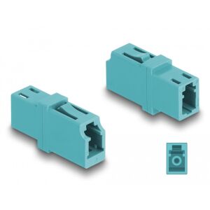 Delock Optikai szál párosító LC Simplex anya - LC Simplex anya OM3 aqua 135371255 - Optikai kábel
