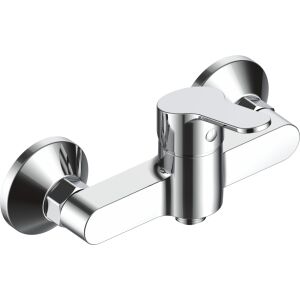 La Brocca NAPOLI P300C405 Brausebatterie, Einhebelmischer, Schlankes Design, Wassersparend, Leise, Leicht zu reinigen und zu installieren, Sanitärmessing, Chromoberfläche