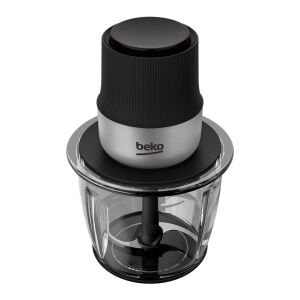 Mini tocator Beko CHG81442BX, 1l, 400W, 3800 rotatii/minut, 2 trepte, 2 cutite otel inoxidabil, negru/inox 135651523 - Tocatoare de bucătărie și Roboți de bucătărie