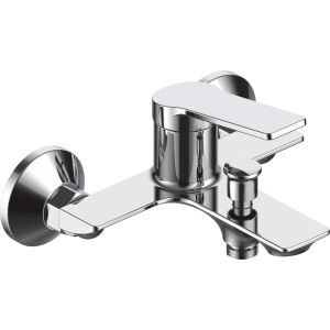 La Brocca ROMA P800C305 Wannen- und Brausebatterie, Einhebelmischer, Schlankes Design, Wassersparend, Leise, Leicht zu reinigen und zu installieren, Sanitärmessing, Chromoberfläche