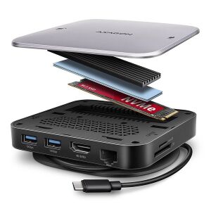 Axagon HMC-UFO 9in1 USB-C Hub - 10Gbps, 4K HDMI, M.2 SSD foglalat 135379000 - AXAGON