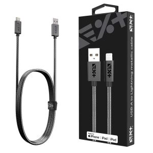 NextOne LGHT-USBA-MET-SG 1m USB A-Lightning metál kábel 135379550 - Lightning kábel