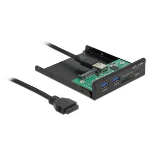 Delock 3.5" USB 3.2 Előlapi Panel - USB-C, 2x USB-A, SD/MicroSD Kártyaolvasó 135379564 - Kártyaolvasó
