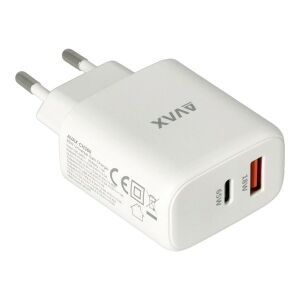 AVAX CH360 SPEEDY 65W GaN USB A (QC)+Type C (PD3.0) fehér hálózati töltő 135382033 - AVAX