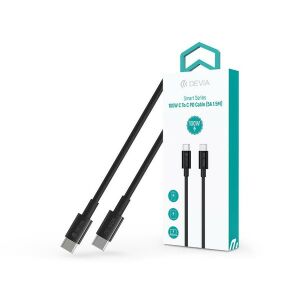 Devia ST111110 Smart Series 1,5m 100W Type-C/Type-C fekete adat- és töltőkábel 135385215 - Adatkábel