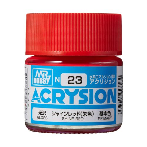 Mr. Hobby Acrysion N-023 Shine Red Akril Festék - 10ml