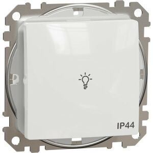 Schneider SDD211132 Sedna lámpajellel rugós IP44 fehér SDD egypólusú nyomó 135387069 - Schneider