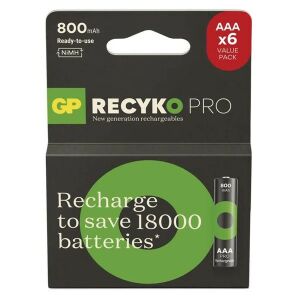 GP ReCyko Pro NiMH Akkumulátor HR03 (AAA) 6db 135387148 - Akkumulátor