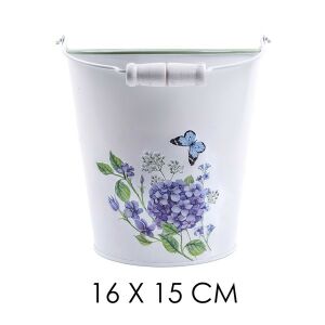 IRIS bádog vödör hortenzia 16x15cm 135387702 - Vödör