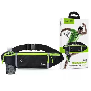 HOCO HO622547 BAG05 Univerzális sportoláshoz, túrázáshoz fekete/zöld övtáska 135391038