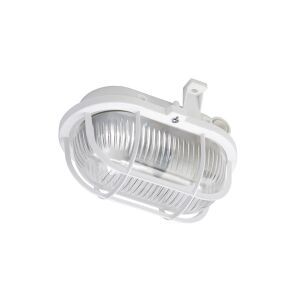 Anco 321184 max 60W IP44 230V E27 műanyagrácsos fehér ovális hajólámpa 135392323 - Hajólámpa