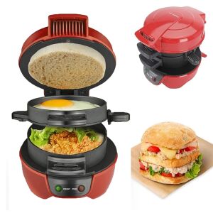 Aparat de Burgeri, 600W, placi antiaderente, incalzire uniforma,180° 135875537 - Fierbătoare, Sandwich-maker, Blendere, Prajitoare de paine și Storcatoare de fructe și legume