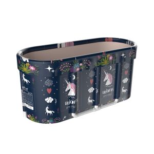 Összecsukható fürdőkád gyerekeknek, felnőtteknek, családoknak, hordozható, meleg vagy hideg vízhez alkalmas, 5 rétegű hő- és vízálló szigeteléssel, 122 cm hosszú