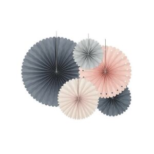 Legyező dekoráció 4 színű 5 db/cs