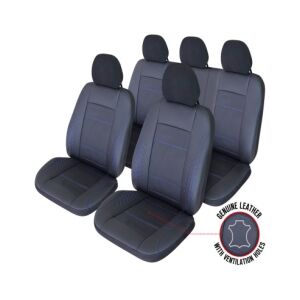 Set huse auto din piele neagră Atlas - Huse pentru scaune auto